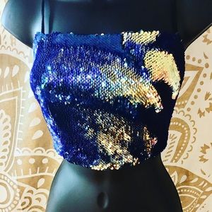 Flip Sequin Crop Top